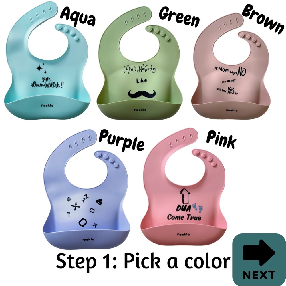 Silicone baby bibs, customized eating bibs for toddlers, baby items for gifting